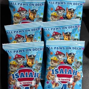 Paw Patrol Themed Party Chip Bags